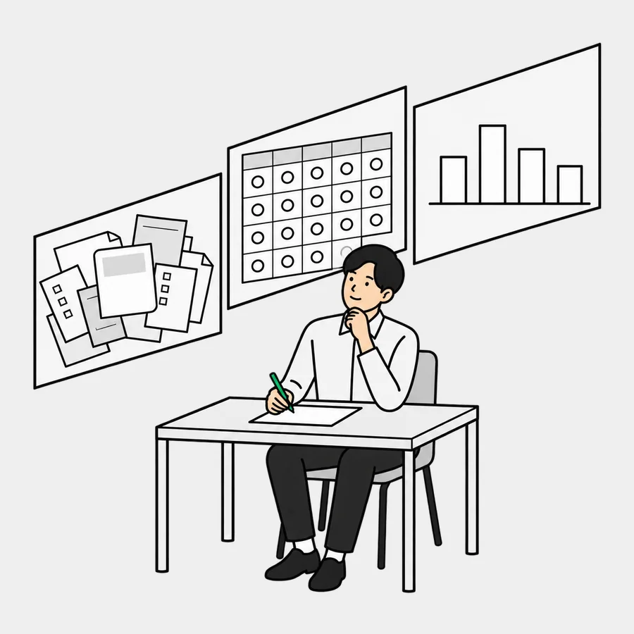新規開拓が止まっている様子のイラスト